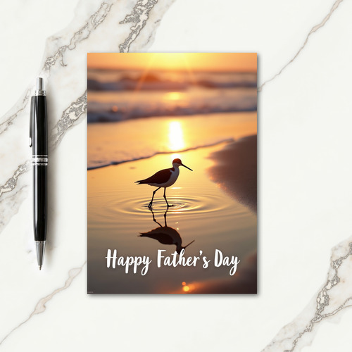 Ocean Glow Fathers Day Scene Card