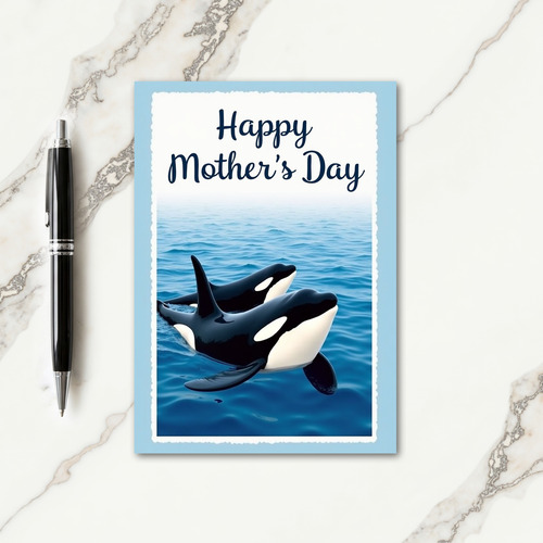 Ocean Mothers Day Family Card