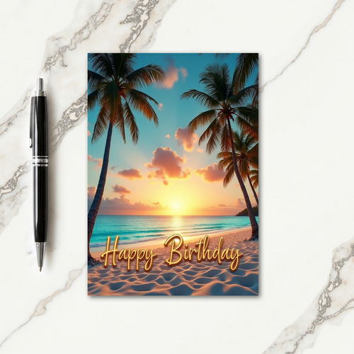 Ocean Paradise Birthday Card