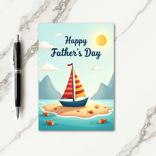 Ocean Scene Fathers Day Card