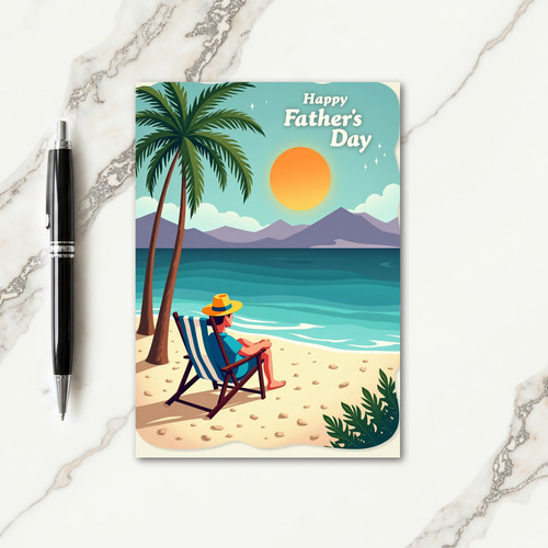 Ocean View Fathers Day Card