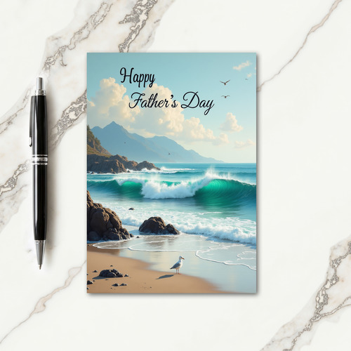 Ocean View Fathers Day Love Card