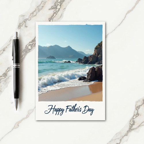 Ocean View Fathers Day Waves Card