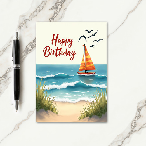 Ocean Voyage Birthday Card
