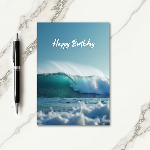 Ocean Wave Birthday Card
