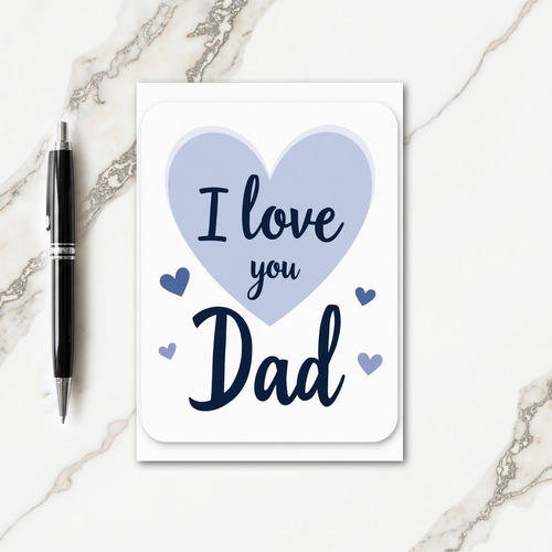 Oceanic Blue Dad Love You Card