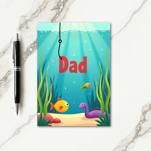 Oceanic Dad Illustration Card