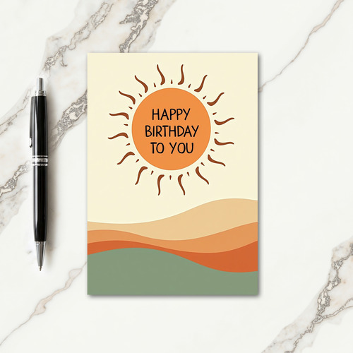 Ochre Hills Birthday Card