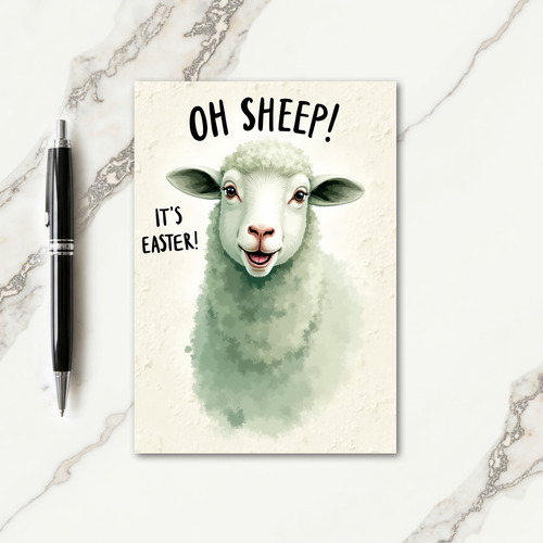 Oh Sheep Its Easter Card