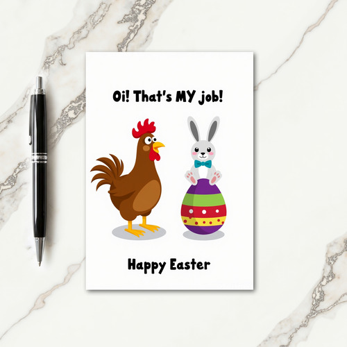 Ois My Job Easter Funny Card