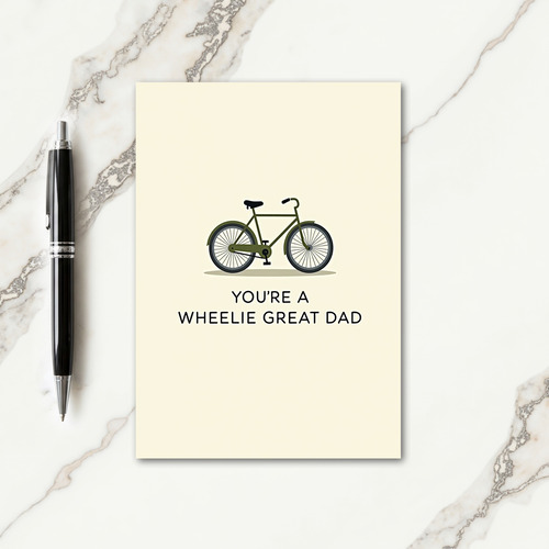 Olive Bike Sweet Fathers Day Card