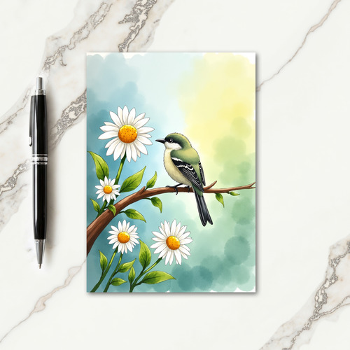 Olive Bird Floral Mothers Day Card