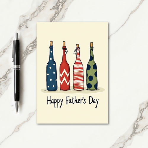 Olive Bottle Fathers Day Card