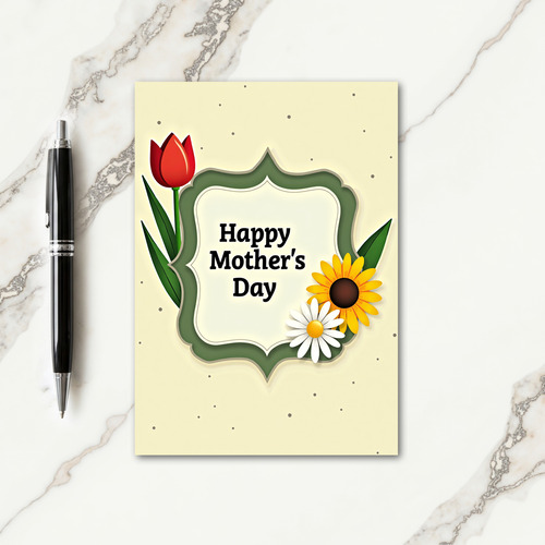 Olive Frame Mothers Day Card