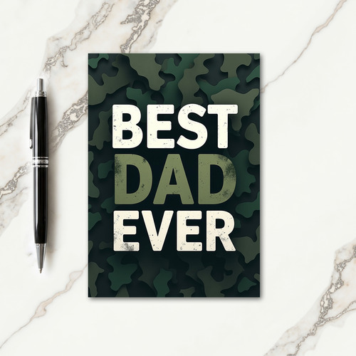 Olive Green Dads Day Card