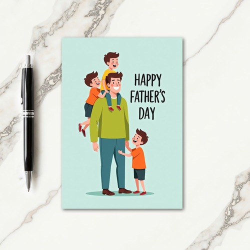 Olive Green Fathers Day Joy Card
