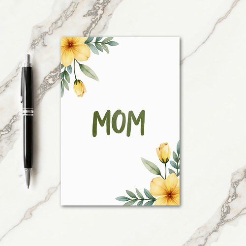 Olive Green Mom Mothers Day Card