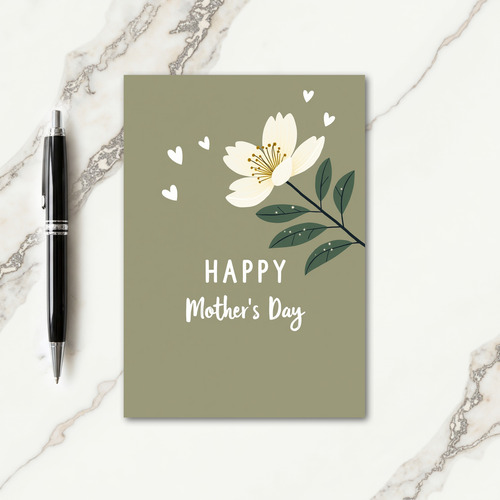 Olive Green Mothers Day Card
