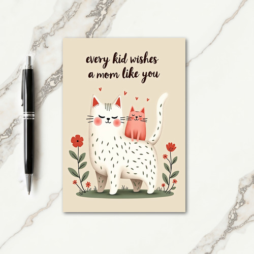 Olive Speckled Mothers Day Card