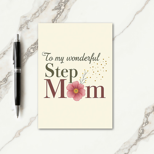 Olive Step Mom Gratitude Card