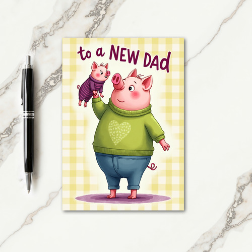 Olive Sweater Fathers Day Card
