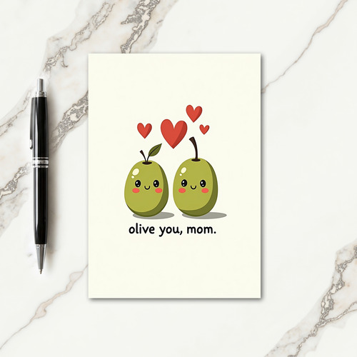 Olive You Mom Lovely Art Card