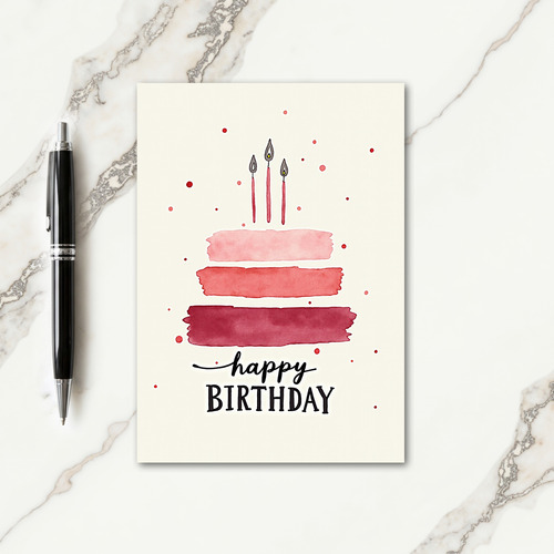Ombre Cake Birthday Card