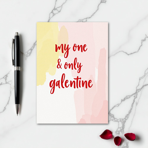 One And Only Galentine Watercolor Card