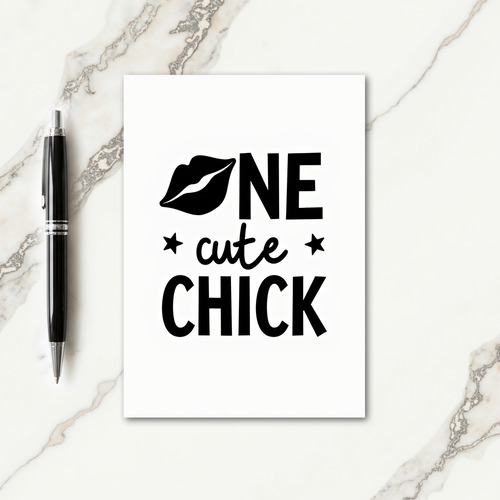 One Cute Chick Graphic Card