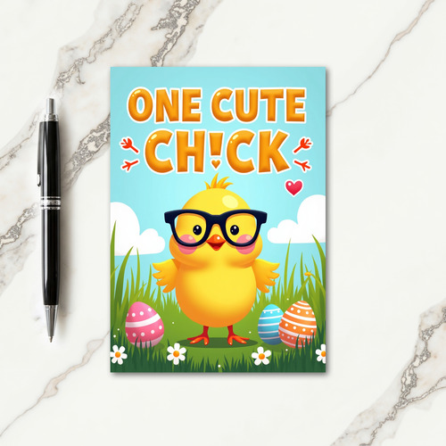One Cute Chick Greeting Card