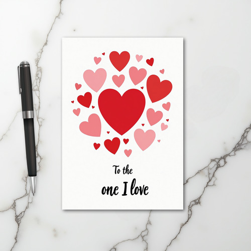 One I Love Hearts Card