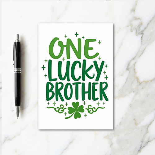 One Lucky Brother Greeting Card