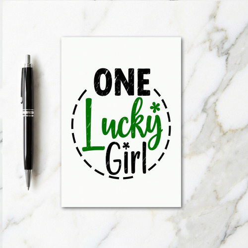 One Lucky Girl Card
