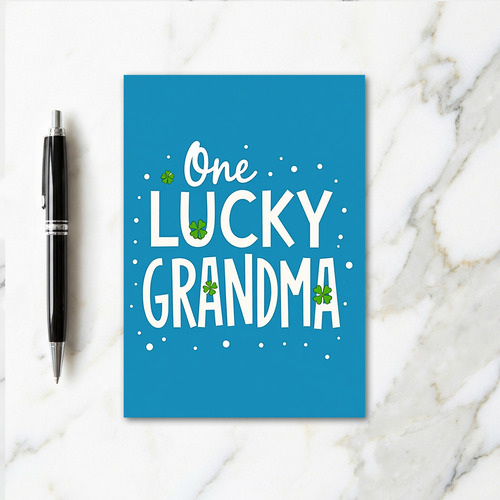 One Lucky Grandma Greeting Card
