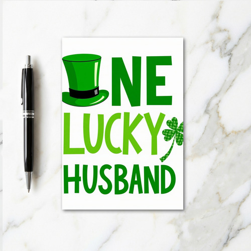 One Lucky Husband St Patricks Card
