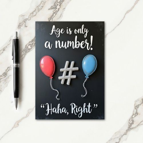 Optimistic Birthday Chalkboard Card