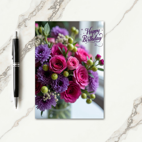 Opulent Arrangement Birthday Card