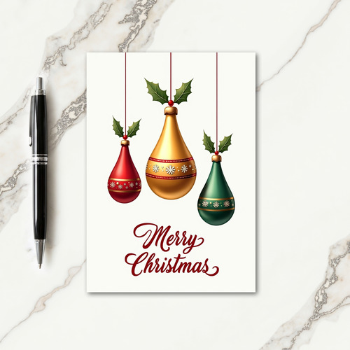 Opulent Bauble Christmas Card