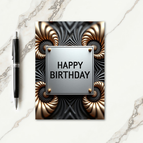 Opulent Birthday Plaque Card