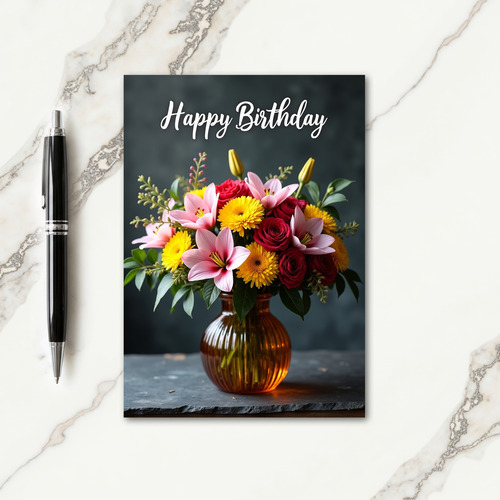 Opulent Bloom Birthday Card