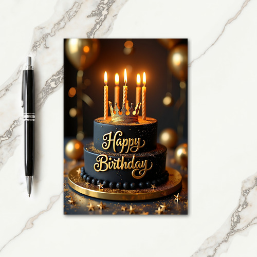 Opulent Cake Birthday Card
