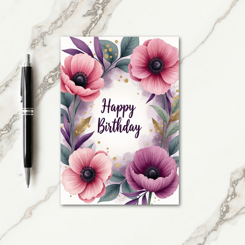 Opulent Floral Birthday Card