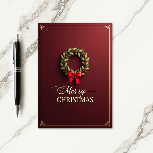 Opulent Garland Christmas Card