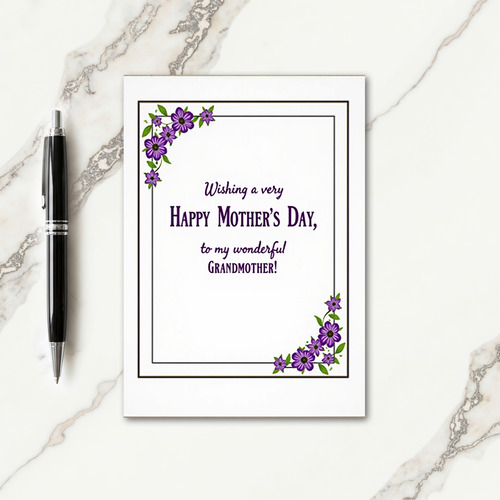 Opulent Mothers Day Violet Card