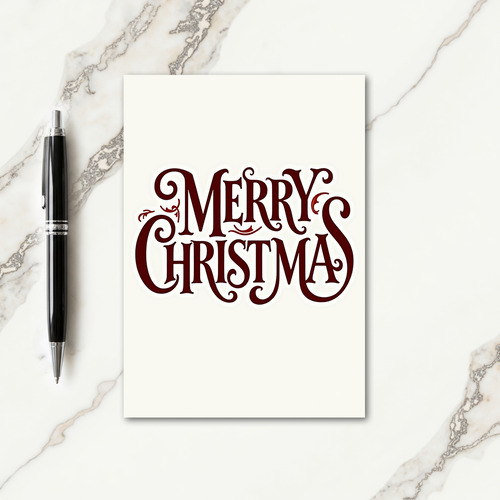 Opulent Script Christmas Card