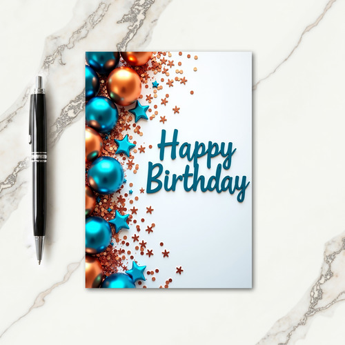 Opulent Starry Birthday Card