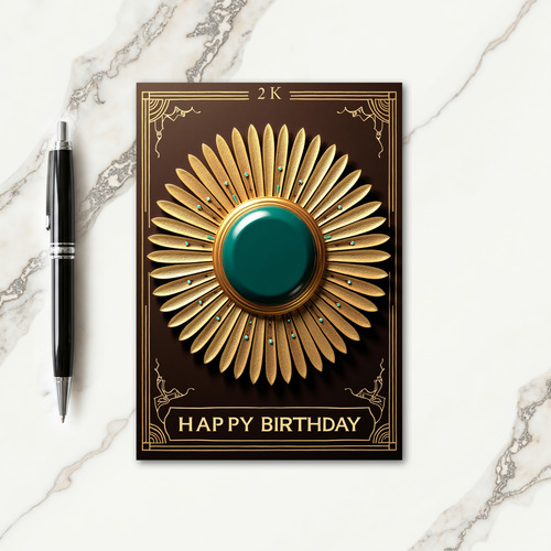 Opulent Sunburst Birthday Card
