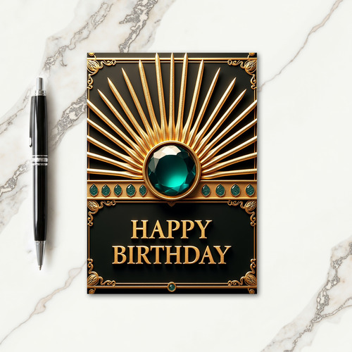 Opulent Teal Gemstone Card