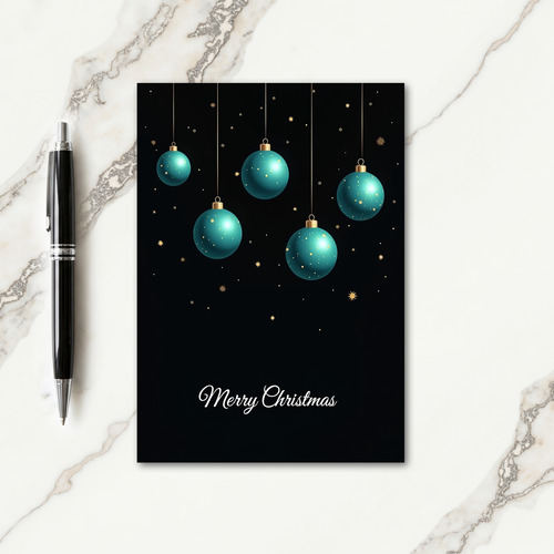Opulent Teal Ornament Card