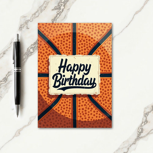 Orange Ball Birthday Card